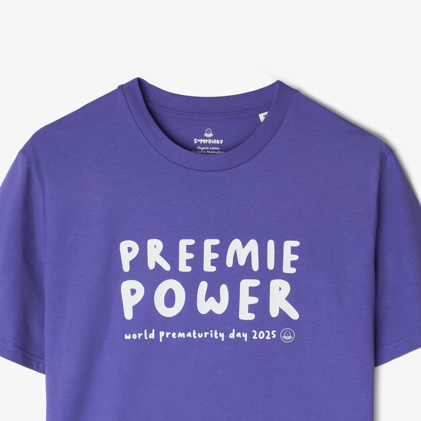 SuperDinky - PREEMIE POWER - world prematurity tee - Purple