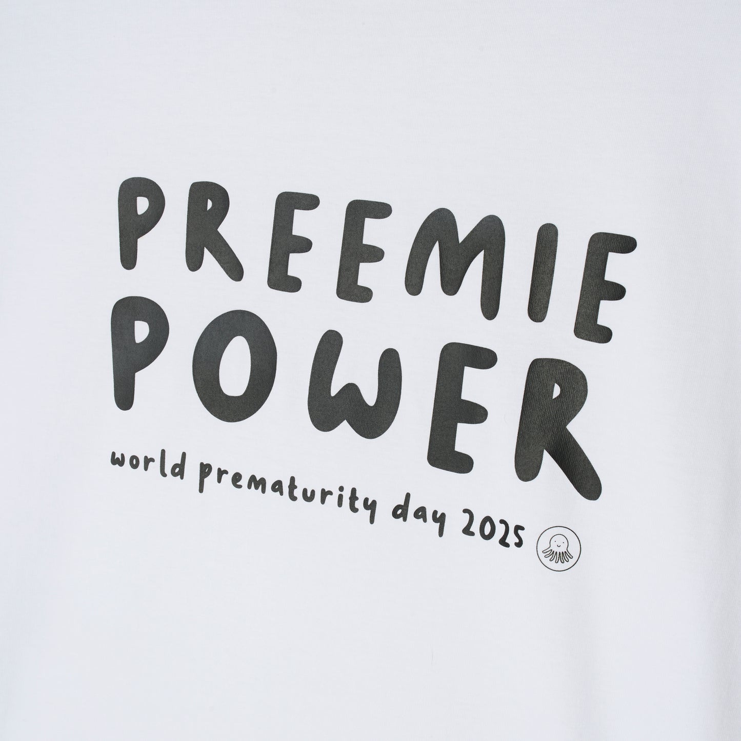 SuperDinky - White PREEMIE POWER - world prematurity tee