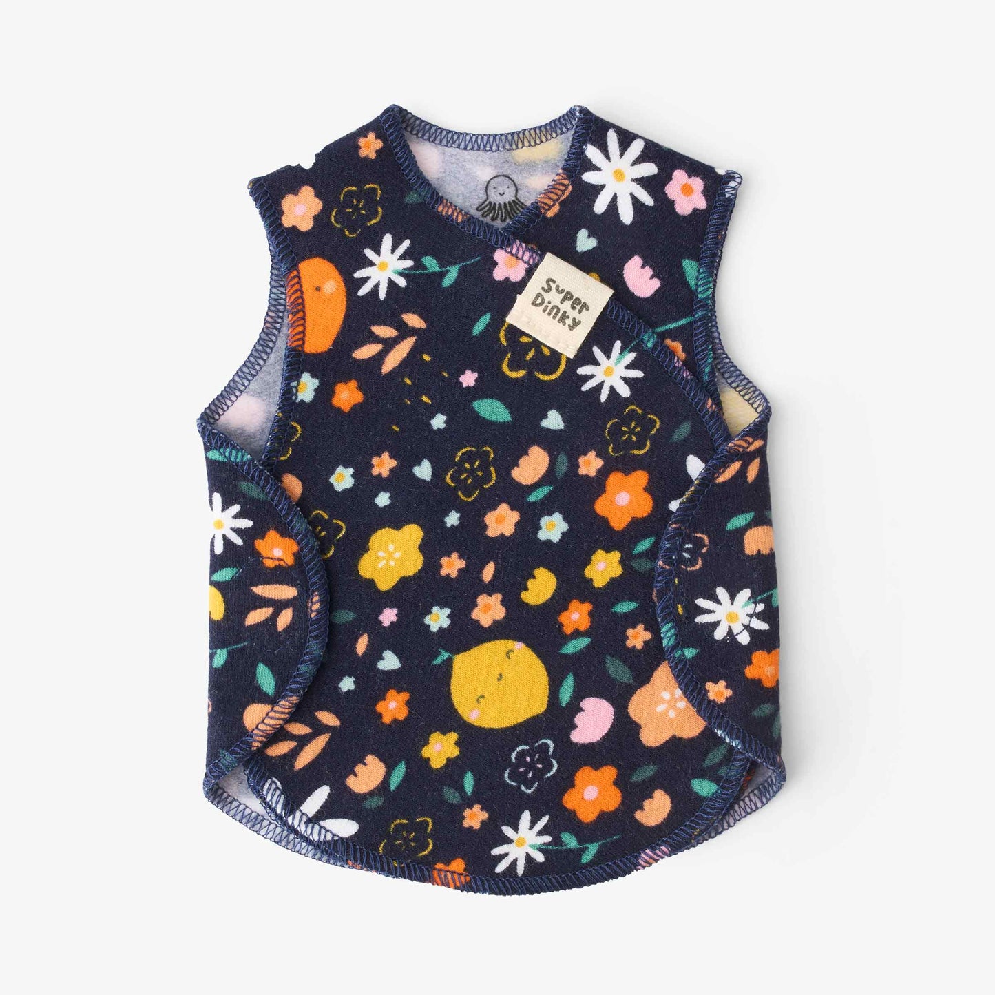 SuperDinky tutti gilet de NICU à fleurs fruitées