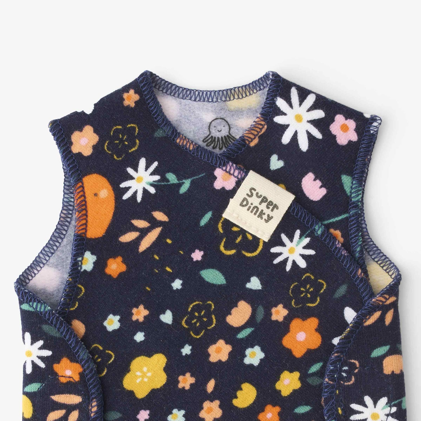 SuperDinky tutti gilet de NICU à fleurs fruitées