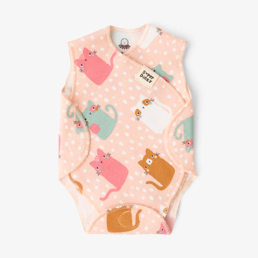 SuperDinky - MEOW cat preemie baby vest