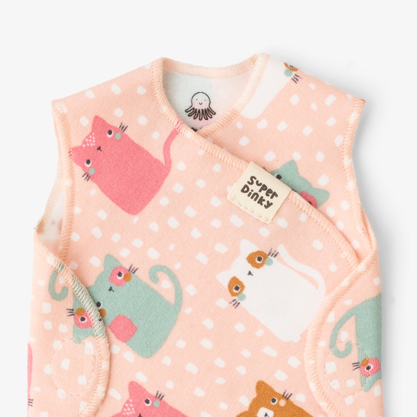 SuperDinky - MEOW cat preemie baby vest