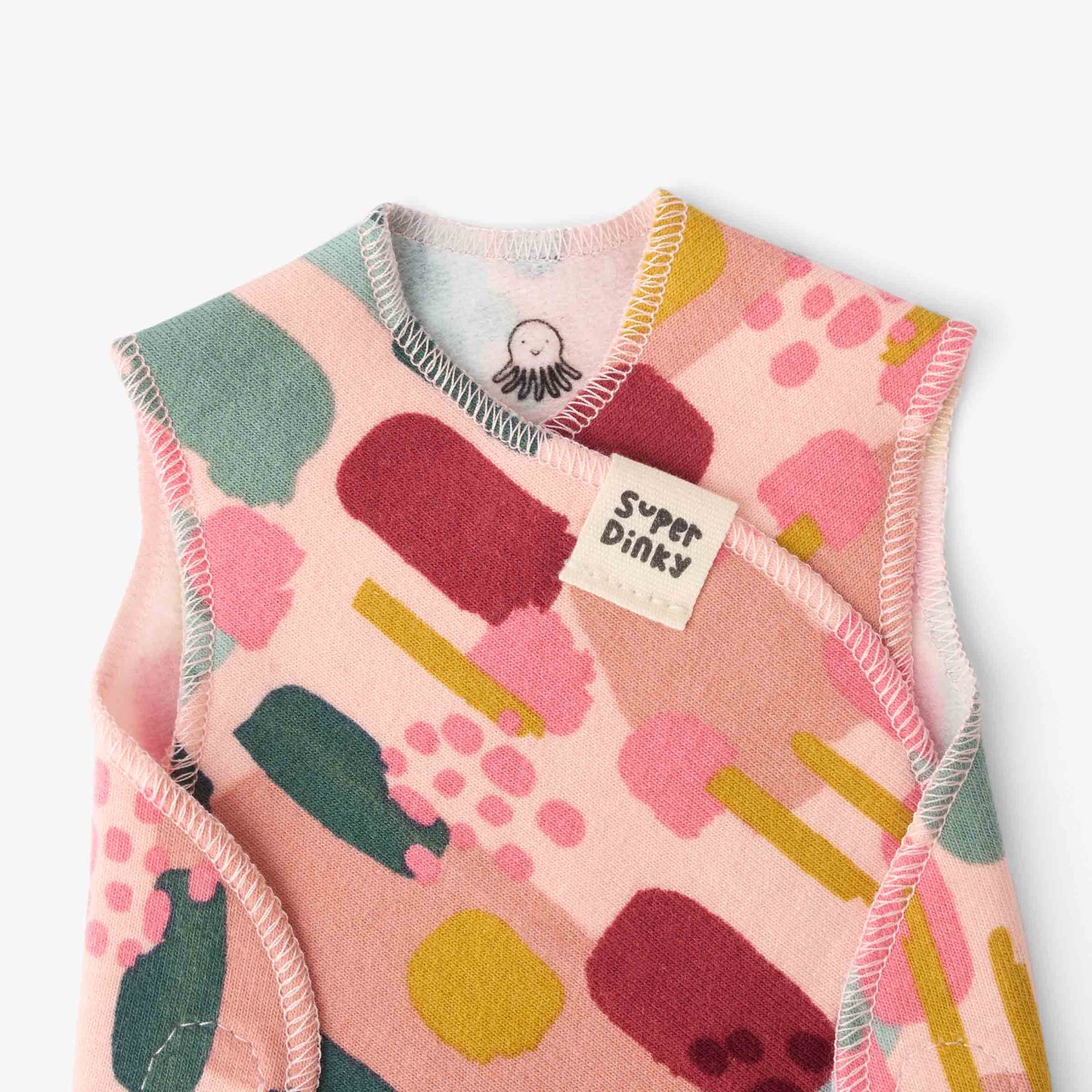 SuperDinky Pink Artist NICU baby vest