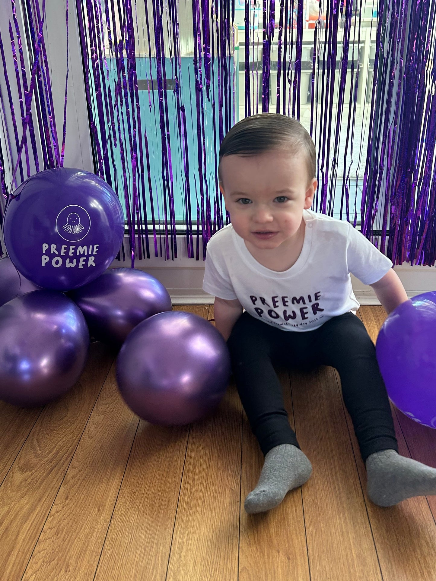 SUPERDINKY WARRIOR TEE - PREEMIE POWER -white