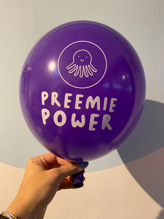 SuperDinky - Preemie Power purple Balloon - celebrate world Prematurity Day!
