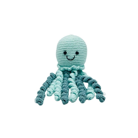 Fair Trade Crochet Jellyfish Baby Rattle Organic Cotton