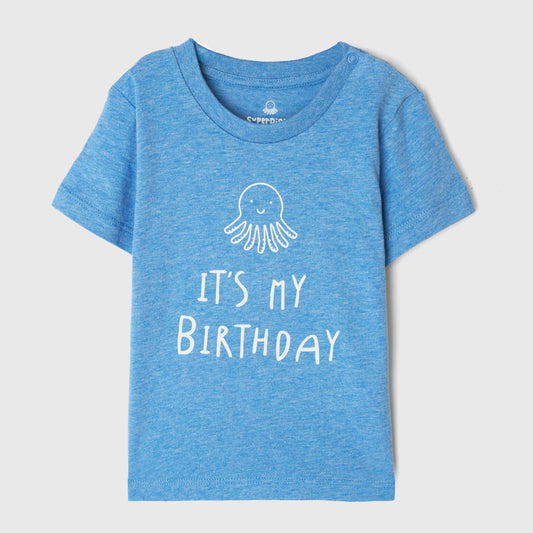 It's My Due Date Tee - Heather Blue - view 5 - SuperDinky premature baby t-shirt