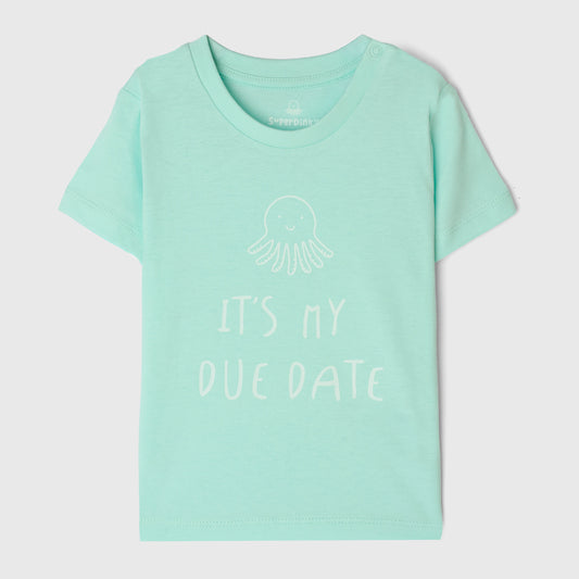 It's My Due Date Tee - Bright mint - SuperDinky premature baby t-shirt