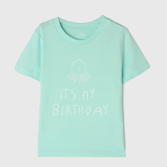 It's My Birthday Tee - Mint - SuperDinky premature baby t-shirt