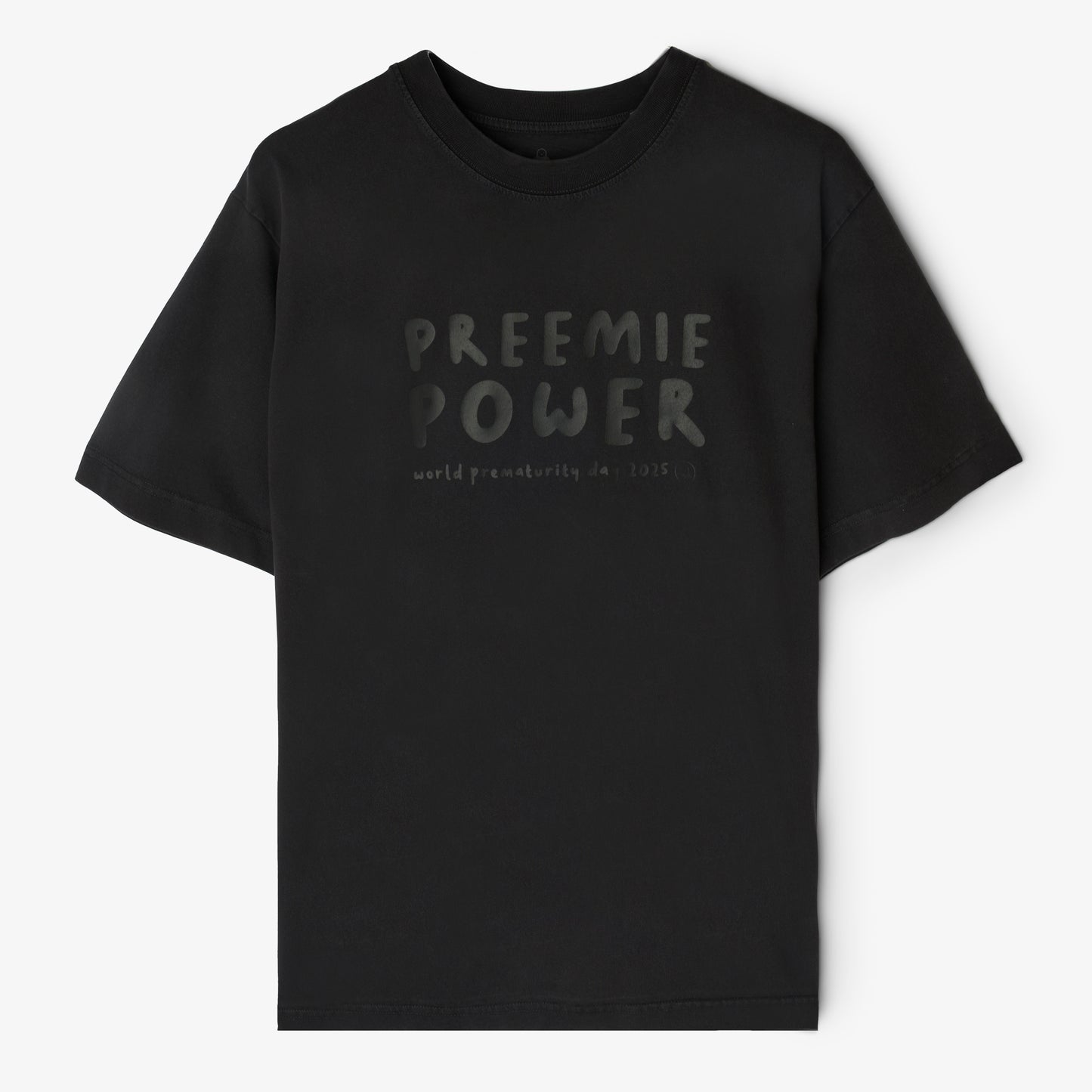 SuperDinky - Black PREEMIE POWER - world prematurity tee