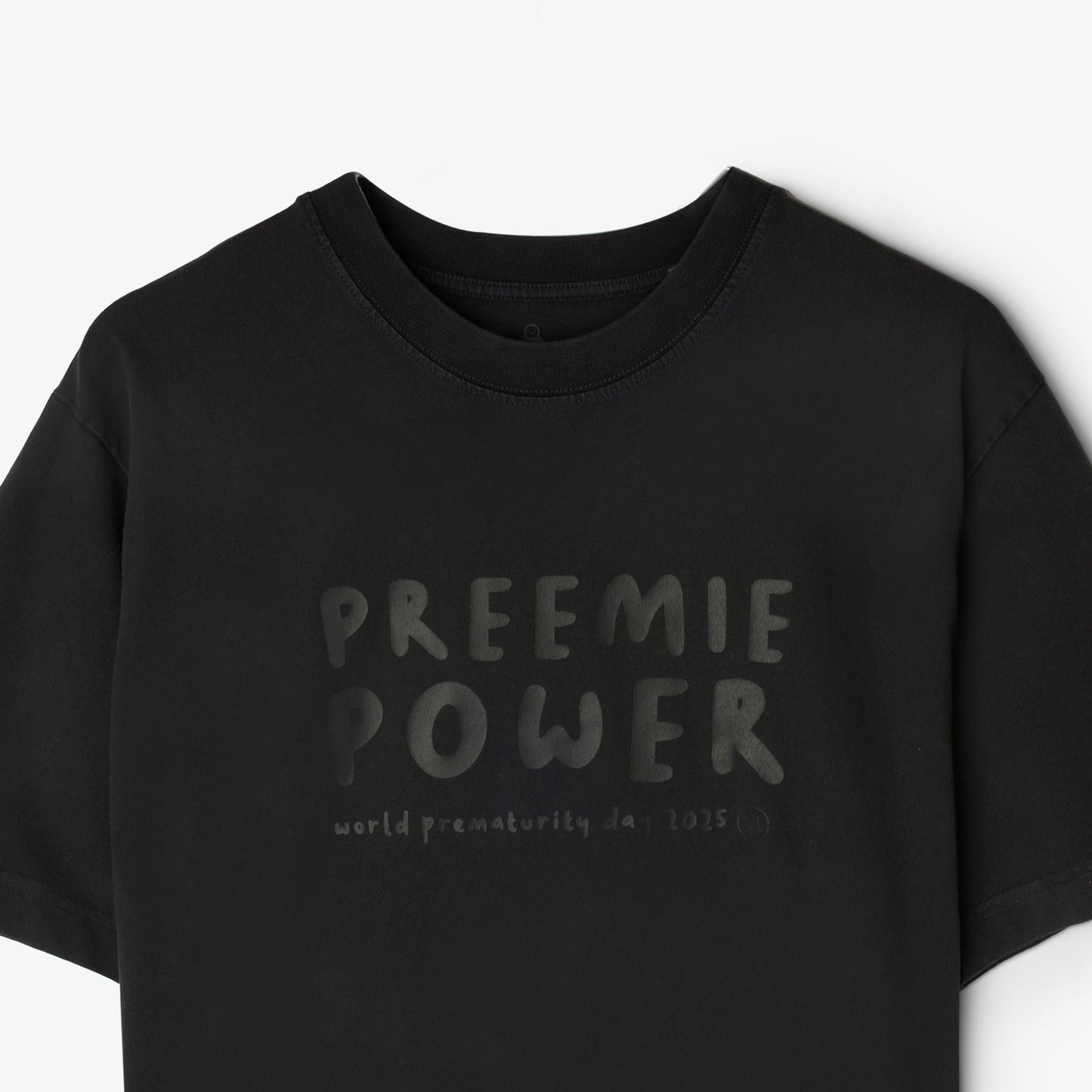 SuperDinky - Black PREEMIE POWER - world prematurity tee