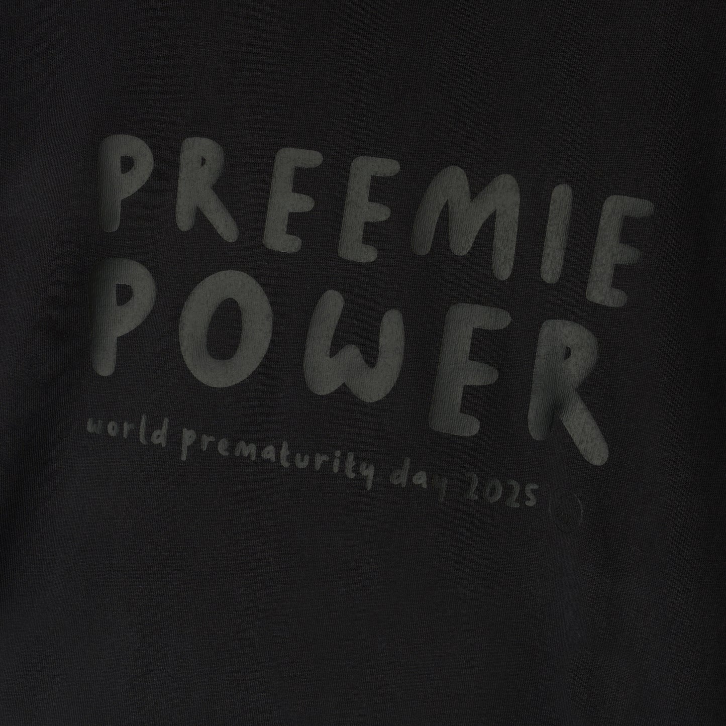 SuperDinky - Black PREEMIE POWER - world prematurity tee