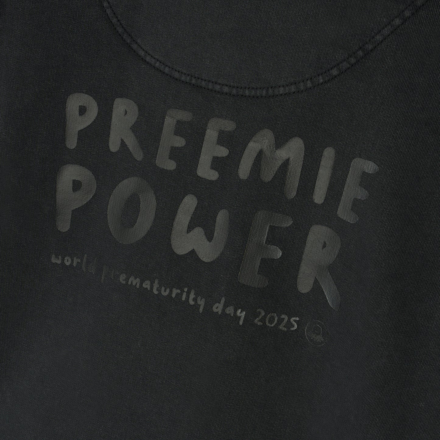 SuperDinky - Washed Black PREEMIE POWER - world prematurity Sweatshirt