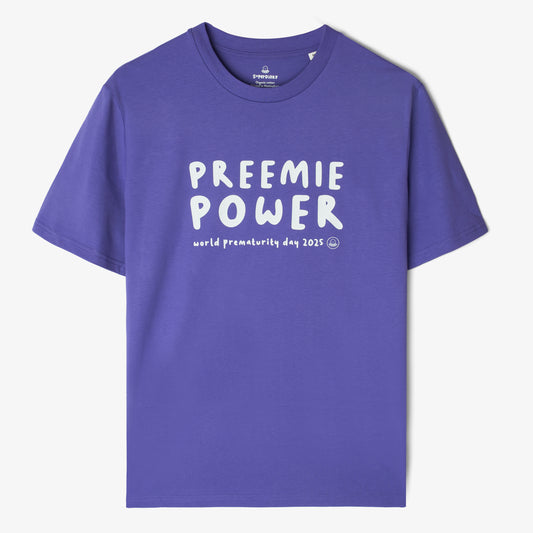 SuperDinky - PREEMIE POWER - world prematurity tee - Purple