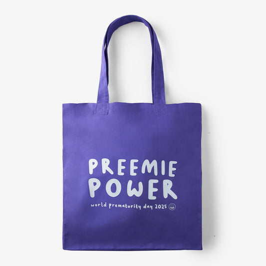 SuperDinky - purple PREEMIE POWER - Tote Bag