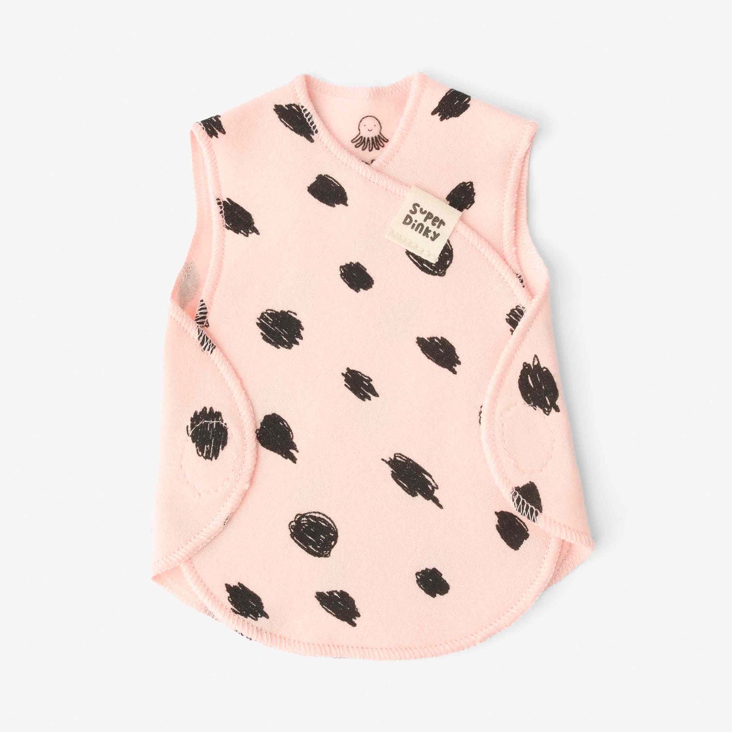 Shorty NICU SuperDinky Pink Scribble Polka Dot