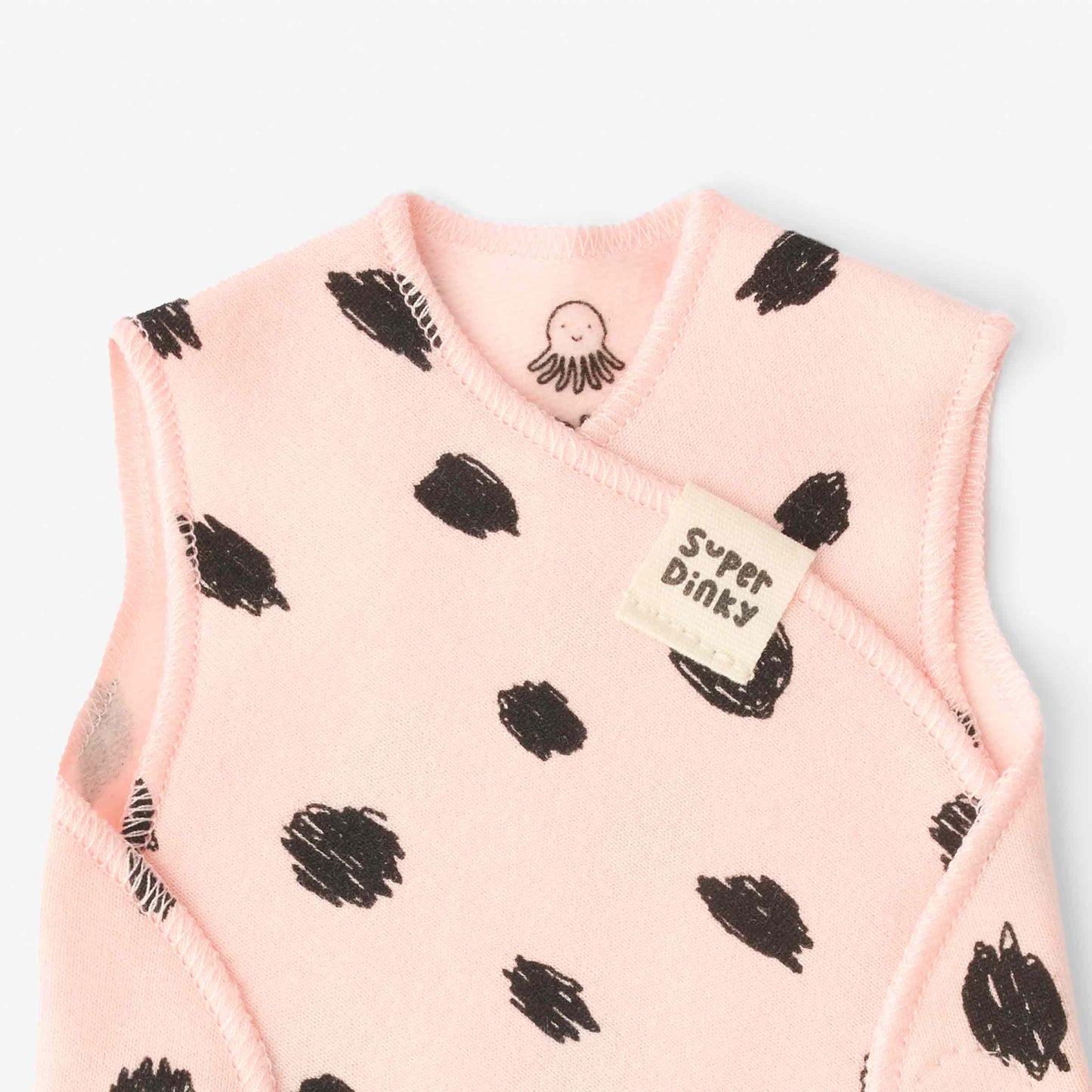 Shorty NICU SuperDinky Pink Scribble Polka Dot