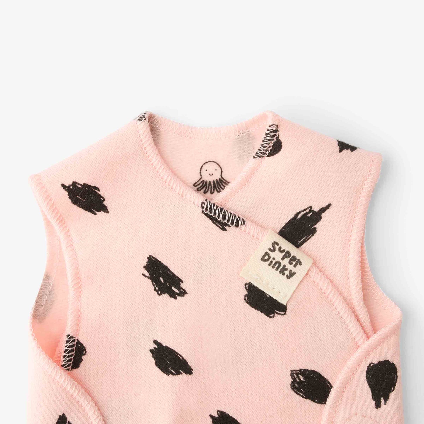 SuperDinky Pink Pebble NICU baby vest