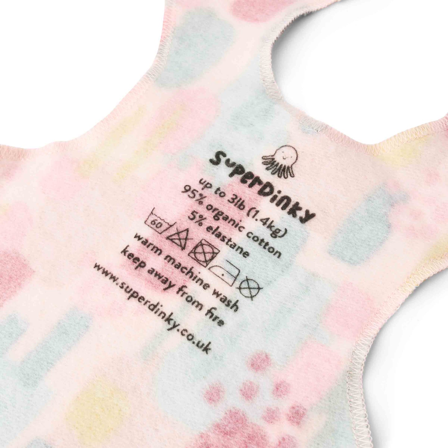 SuperDinky Pink Artist NICU baby vest