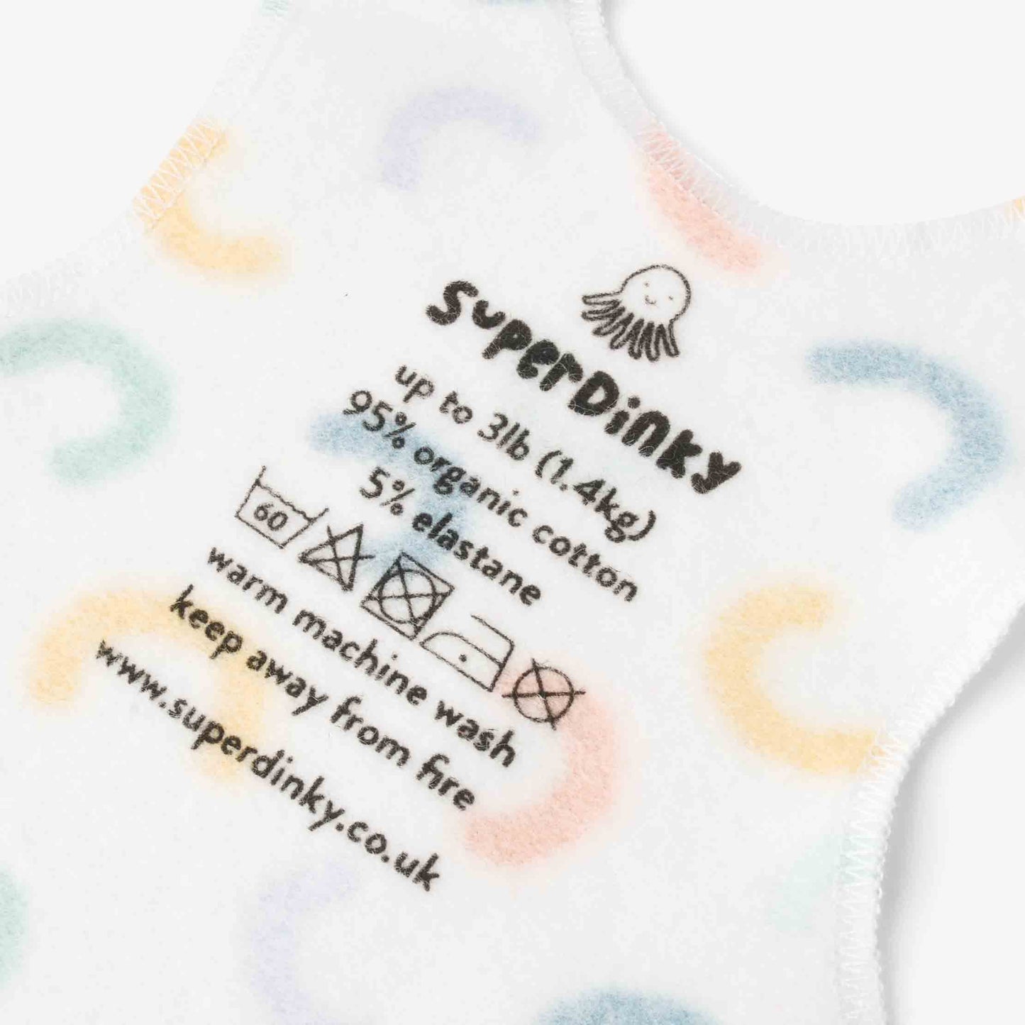 SuperDinky Rainboho NICU baby vest