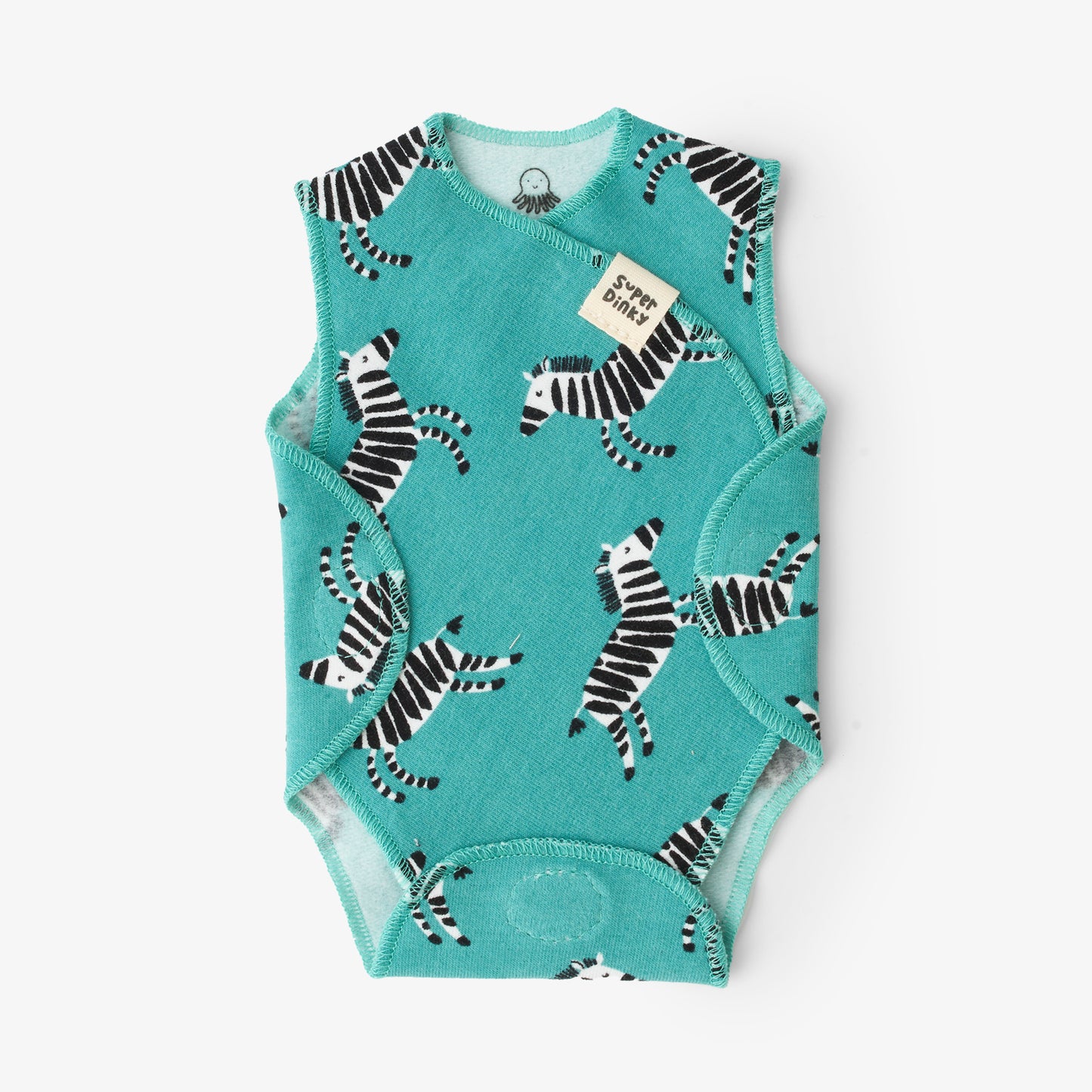 Superdinky dancing zebras - premature baby vest