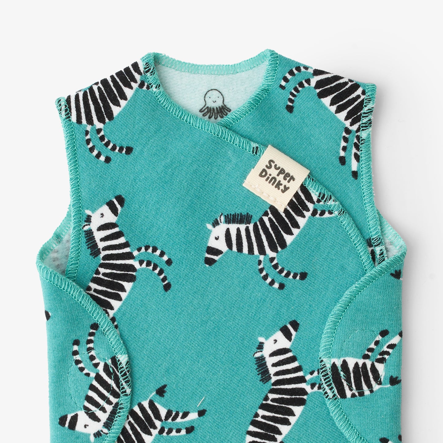 Superdinky dancing zebras - premature baby vest